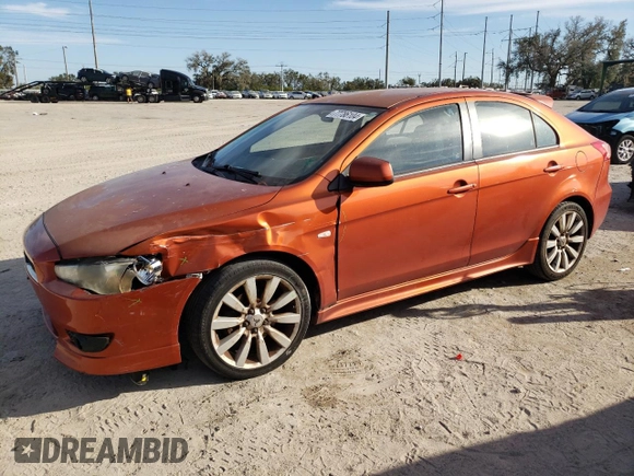 2010 Mitsubishi Lancer GTS with VIN JA32X8HW3AU009411, listed as a Copart auction lot 77786104 with 120,092 mi miles and Salvage Title. Bid and sale history available at carsss.com. Image 1.