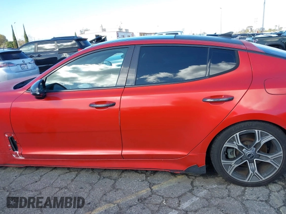 2020 Kia Stinger GT-Line with VIN KNAE15LA6L6081184, listed as a IAAI auction lot 41587668 with 52,168 mi miles. Bid and sale history available at carsss.com. Image 14.