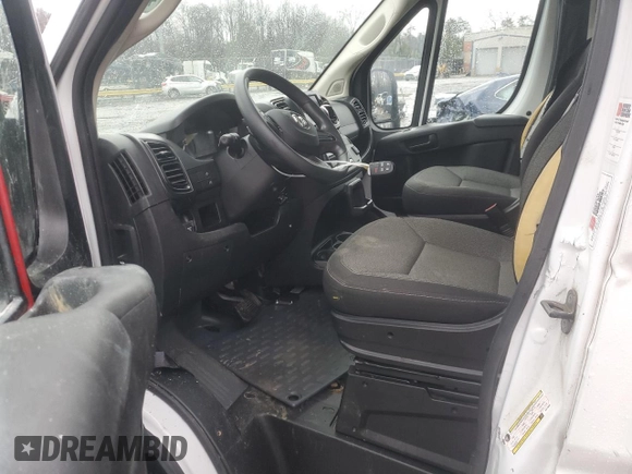 2023 Ram ProMaster Cargo with VIN 3C6LRVAG6PE576888, listed as a Copart auction lot 43556075 with 18,329 mi miles and Salvage Title. Bid and sale history available at DreamBid. Image 8.