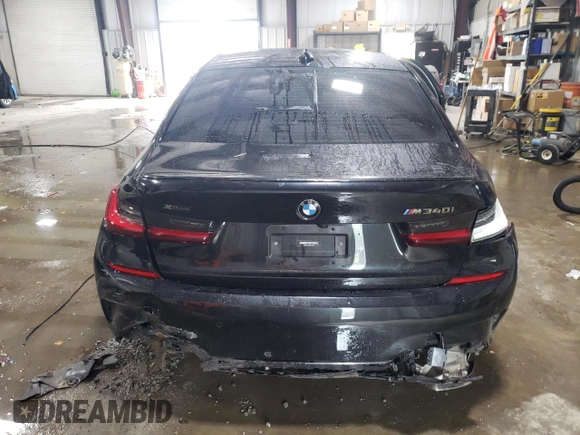 2022 BMW 3 Series M340i xDrive with VIN 3MW5U9J00N8C32315, listed as a Copart auction lot 72268484 with 37,081 mi miles and Salvage Title. Bid and sale history available at carsss.com. Image 6.