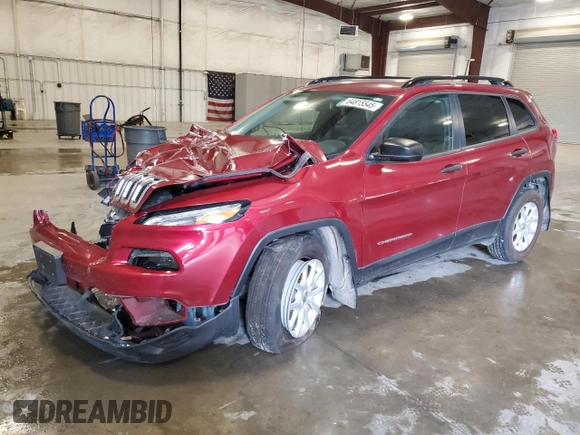 2017 Jeep Cherokee Sport z VIN 1C4PJMAB2HW529669, wystawiony jako Copart lot #64815545 z przebiegiem 81 036 mil mil oraz Szkoda całkowita • Salvage title. Historia ofert i sprzedaży dostępna na DreamBid. Obrazek 1.