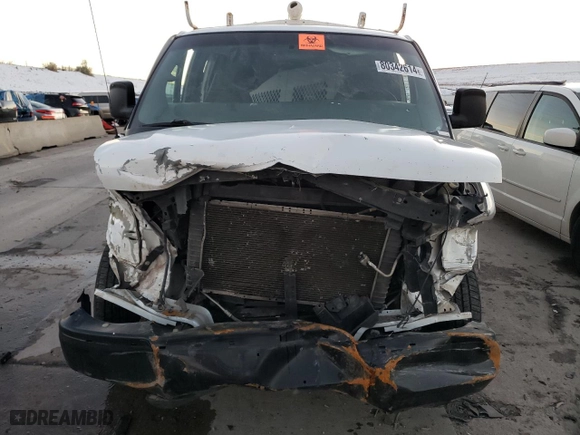 2009 Chevrolet Express Cargo Van with VIN 1GCFG15X691143561, listed as a Copart auction lot 80342614 with 207,268 mi miles and Salvage Title. Bid and sale history available at carsss.com. Image 5.