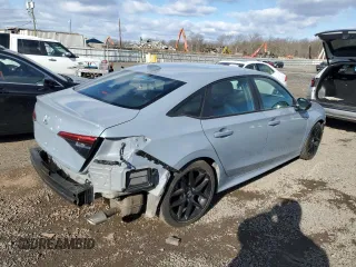 2023 Honda Civic Sedan Sport with VIN 2HGFE2F50PH527232, listed as a Copart auction lot 45183025 with 14,210 mi miles and Salvage Title. Bid and sale history available at carsss.com. Image 3.