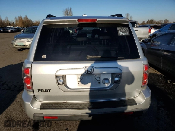 2008 Honda Pilot EX-L with VIN 5FNYF28778B030544, listed as a Copart auction lot 81958524 with 155,947 mi miles and Salvage Title. Bid and sale history available at DreamBid. Image 6.