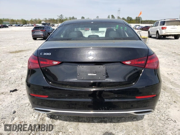 2024 Mercedes-Benz C 300 with VIN W1KAF4GB0RR210744, listed as a Copart auction lot 50205895 with 10,450 mi miles and Salvage Title. Bid and sale history available at carsss.com. Image 6.