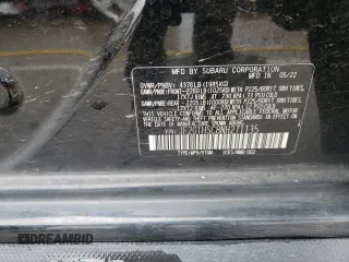 2022 Subaru Crosstrek Special Sports with VIN JF2GTHSC8NH271135, listed as a Copart auction lot 60690935 with 37,998 mi miles and Salvage title. Bid and sale history available at DreamBid. Image 14.