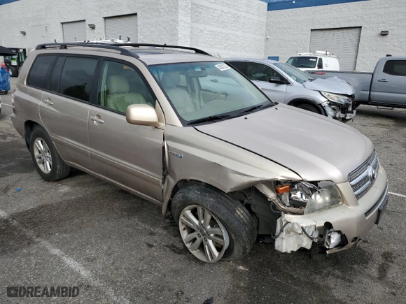 2007 Toyota Highlander Hybrid with VIN JTEHW21A270039781, listed as a Copart auction lot 43837025 with 156,538 mi miles and Salvage Title. Bid and sale history available at carsss.com. Image 4.