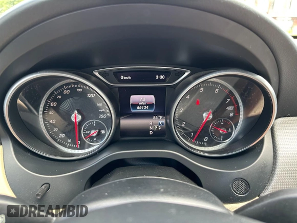 2017 Mercedes-Benz CLA 250 with VIN WDDSJ4GB3HN406508, listed as a Copart auction lot 64348553 with 56,164 mi miles and . Bid and sale history available at DreamBid. Image 8.