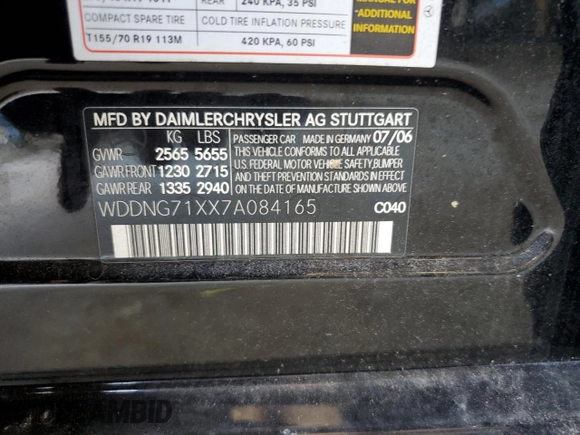 2007 Mercedes-Benz S 550 with VIN WDDNG71XX7A084165, listed as a Copart auction lot 62303985 with 79,366 mi miles and Clean title. Bid and sale history available at DreamBid. Image 12.
