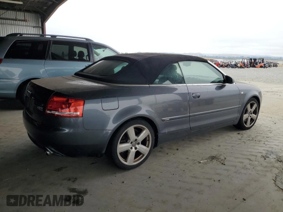 2007 Audi A4 with VIN WAUEF48HX7K031192, listed as a Copart auction lot 60358095 with 107,739 mi miles and Clean title. Bid and sale history available at DreamBid. Image 3.