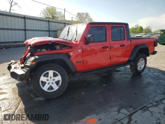 2020 Jeep Gladiator Sport S with VIN 1C6HJTAG4LL162110, listed as a Copart auction lot 51546565 with 67,948 mi miles and Salvage title. Bid and sale history available at DreamBid. Image 1.