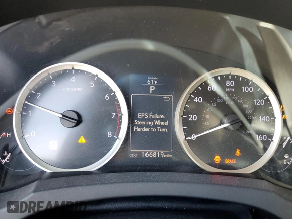 2014 Lexus IS 250 with VIN JTHCF1D23E5002900, listed as a Copart auction lot 57268055 with 166,819 mi miles and Salvage title. Bid and sale history available at DreamBid. Image 9.