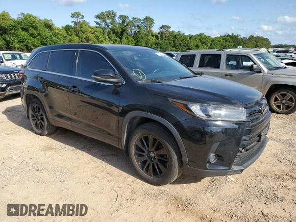 2019 Toyota Highlander SE with VIN 5TDJZRFH4KS594586, listed as a Copart auction lot 54616435 with 122,328 mi miles and Clean title. Bid and sale history available at DreamBid. Image 4.