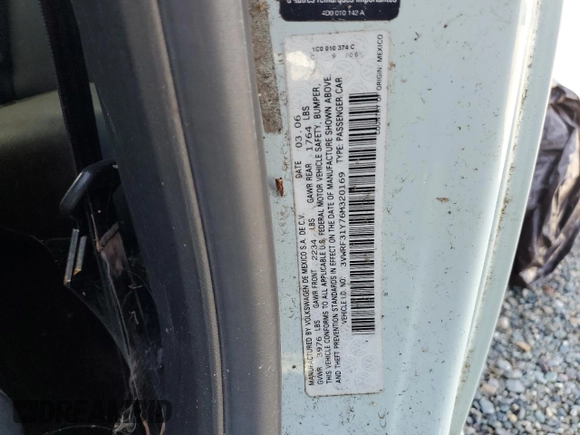 2006 Volkswagen Beetle с VIN 3VWRF31Y76M320169, выставлен на аукционе Copart как лот 51388145 с пробегом 130 912 миль миль и Списание • Salvage title. История ставок и продаж доступна на DreamBid. Изображение 14.
