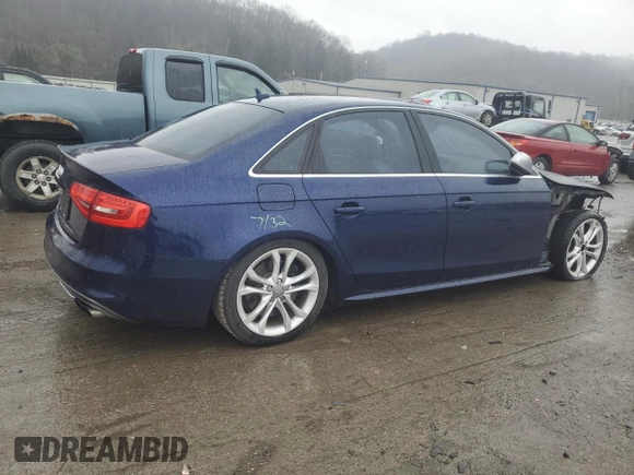 2013 Audi S4 Premium Plus with VIN WAUBGAFL3DA183869, listed as a Copart auction lot 52147415 with 104,873 mi miles and Salvage Title. Bid and sale history available at carsss.com. Image 3.