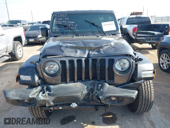 2022 Jeep Wrangler Unlimited Sport S with VIN 1C4HJXDG5NW105931, listed as a IAAI auction lot 42349628 with 37,314 mi miles and . Bid and sale history available at DreamBid. Image 6.