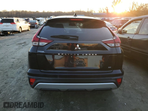 2022 Mitsubishi Eclipse Cross SE with VIN JA4ASWAA0NZ045705, listed as a Copart auction lot 84867144 with 62,645 mi miles and Salvage title. Bid and sale history available at DreamBid. Image 6.