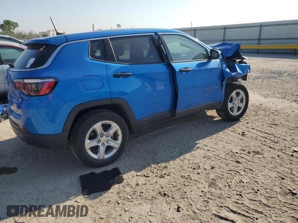 2023 Jeep Compass Sport with VIN 3C4NJDANXPT558715, listed as a Copart auction lot 59988085 with Not provided miles and Salvage title. Bid and sale history available at DreamBid. Image 3.