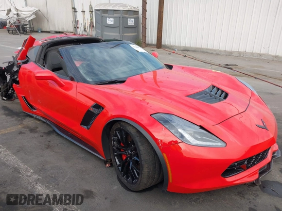 2016 Chevrolet Corvette Z06 1LZ with VIN 1G1YP2D61G5612934, listed as a IAAI auction lot 41286089 with 1 mi miles. Bid and sale history available at carsss.com. Image 1.