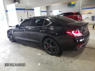 2021 Genesis G70 3.3T with VIN KMTG34LE7MU076383, listed as a Copart auction lot 71798544 with 35,450 mi miles and Salvage Title. Bid and sale history available at carsss.com. Image 2.