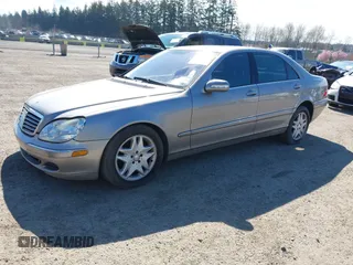 2003 Mercedes-Benz S-Class 4.3L with VIN WDBNG70J23A336796, listed as a IAAI auction lot 41896565 with 259,164 mi miles. Bid and sale history available at carsss.com. Image 2.