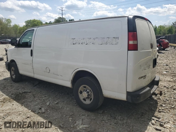 2013 Chevrolet Express Cargo with VIN 1GCWGFBA4D1110306, listed as a Copart auction lot 54005335 with 300,748 mi miles and Salvage title. Bid and sale history available at DreamBid. Image 2.