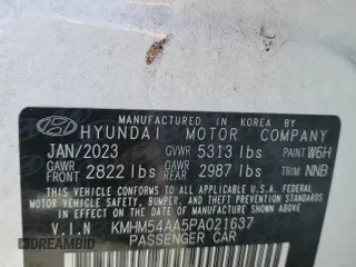 2023 Hyundai Ioniq 6 Limited z VIN KMHM54AA5PA021637, wystawiony jako Copart lot #51473914 z przebiegiem 16 212 mil mil oraz . Historia ofert i sprzedaży dostępna na DreamBid. Obrazek 12.