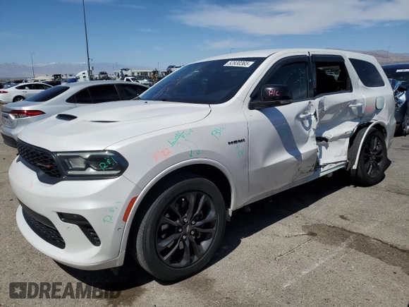 2021 Dodge Durango R/T with VIN 1C4SDJCT4MC558933, listed as a Copart auction lot 52830365 with 59,882 mi miles and Salvage title. Bid and sale history available at DreamBid. Image 1.