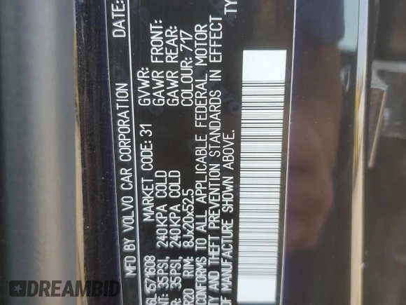 2020 Volvo XC60 Inscription с VIN YV4A22RL6L1571608, выставлен на аукционе Copart как лот 68835324 с пробегом 124 206 миль миль и Списание • Salvage title. История ставок и продаж доступна на DreamBid. Изображение 15.