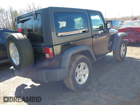 2014 Jeep Wrangler Sport with VIN 1C4AJWAG1EL314651, listed as a IAAI auction lot 41881814 with 222,483 mi miles and . Bid and sale history available at carsss.com. Image 4.