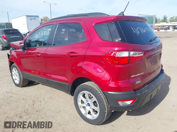 2020 Ford EcoSport SE with VIN MAJ6S3GL5LC324432, listed as a IAAI auction lot 40716421 with 25,545 mi miles and . Bid and sale history available at carsss.com. Image 3.
