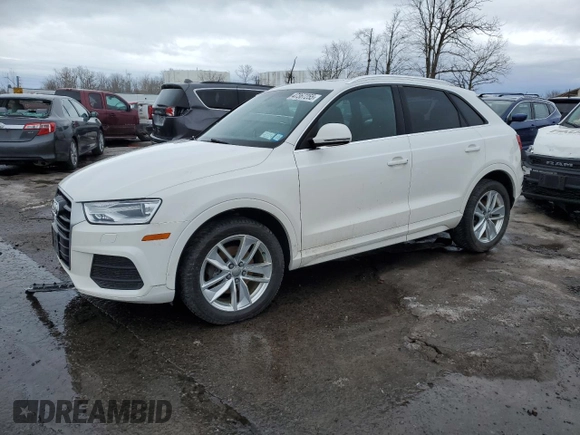 2017 Audi Q3 Premium Plus z VIN WA1JCCFS1HR001231, wystawiony jako Copart lot #47367255 z przebiegiem 50 426 mil mil oraz Nie do naprawy. Historia ofert i sprzedaży dostępna na DreamBid. Obrazek 1.