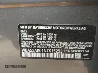 2022 BMW 2 Series 228i with VIN WBA53AK01N7K15253, listed as a IAAI auction lot 42091484 with 29,489 mi miles and . Bid and sale history available at DreamBid. Image 9.