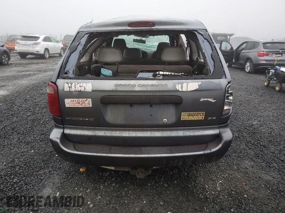 2002 Dodge Caravan SE with VIN 1B4GP24372B695494, listed as a Copart auction lot 43803375 with 0 mi miles and Salvage Title. Bid and sale history available at carsss.com. Image 6.