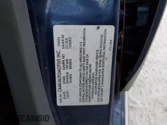 2002 Chevrolet Tracker LT with VIN 2CNBE634126928532, listed as a Copart auction lot 76990704 with Not provided miles and Salvage title. Bid and sale history available at DreamBid. Image 14.