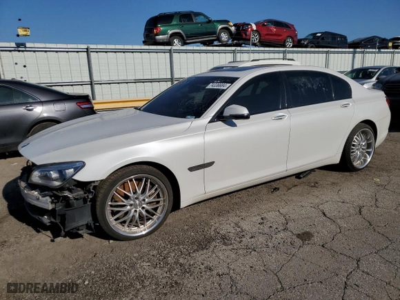 2013 BMW 7 Series 750Li xDrive with VIN WBAYF8C54DD140149, listed as a Copart auction lot 74336684 with 86,555 mi miles and Salvage Title. Bid and sale history available at carsss.com. Image 1.