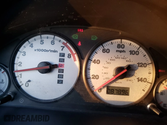 2002 Honda Civic EX with VIN 2HGES26762H538962, listed as a Copart auction lot 55504325 with 87,896 mi miles and Non Repairable. Bid and sale history available at DreamBid. Image 8.