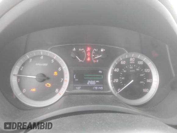 2013 Nissan Sentra S with VIN 3N1AB7AP7DL673642, listed as a Copart auction lot 44139595 with 179,149 mi miles and Salvage Title. Bid and sale history available at DreamBid. Image 9.