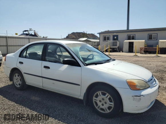 2001 Honda Civic DX with VIN 2HGES16291H533834, listed as a Copart auction lot 45401585 with 71,250 mi miles and Clean Title. Bid and sale history available at carsss.com. Image 4.