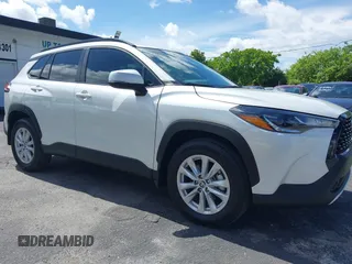 2024 Toyota Corolla Cross LE with VIN 7MUCAAAG1RV084549, listed as a IAAI auction lot 42582648 with 17,301 mi miles and . Bid and sale history available at DreamBid. Image 1.