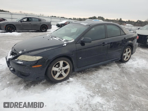 2005 Mazda 6 Sport S with VIN 1YVHP80D155M71207, listed as a Copart auction lot 41487445 with 236,990 mi miles and Salvage Title. Bid and sale history available at DreamBid. Image 1.