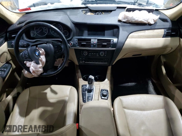 2013 BMW X3 xDrive28i with VIN 5UXWX9C56D0A31021, listed as a Copart auction lot 43621285 with Not Provided miles and Salvage Title. Bid and sale history available at DreamBid. Image 8.