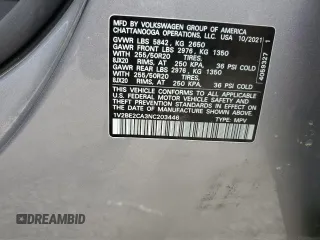 2022 Volkswagen Atlas SEL with VIN 1V2BE2CA3NC203446, listed as a Copart auction lot 70006024 with 28,356 mi miles and Salvage title. Bid and sale history available at DreamBid. Image 13.