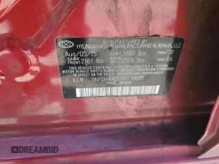 2016 Hyundai Elantra SE with VIN 5NPDH4AE0GH739085, listed as a Copart auction lot 56312665 with 130,534 mi miles and Salvage title. Bid and sale history available at DreamBid. Image 13.