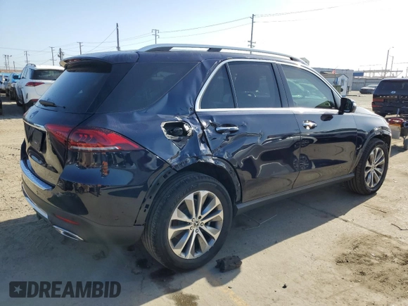 2020 Mercedes-Benz GLE 350 with VIN 4JGFB4JB9LA199801, listed as a Copart auction lot 60936445 with 94,942 mi miles and Salvage title. Bid and sale history available at DreamBid. Image 3.