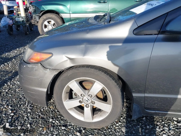 2008 Honda Civic Cpe EX-L with VIN 2HGFG12978H506862, listed as a IAAI auction lot 41990562 with 1 mi miles. Bid and sale history available at carsss.com. Image 6.