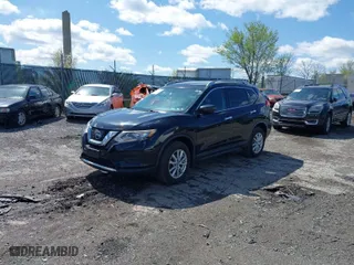 2017 Nissan Rogue SV with VIN KNMAT2MV1HP611073, listed as a IAAI auction lot 41974457 with 92,966 mi miles. Bid and sale history available at carsss.com. Image 2.