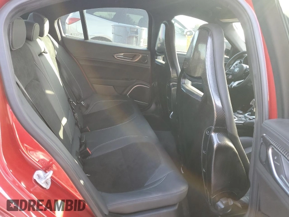 2023 Alfa Romeo Giulia Quadrifoglio with VIN ZARFAMEV2P7673589, listed as a Copart auction lot 85325654 with 14,944 mi miles and Salvage title. Bid and sale history available at DreamBid. Image 10.