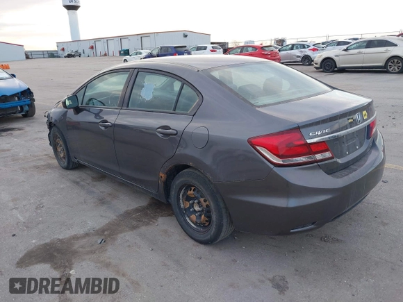 2015 Honda Civic Sedan LX with VIN 19XFB2F59FE258410, listed as a IAAI auction lot 41846497 with 204,917 mi miles. Bid and sale history available at carsss.com. Image 3.