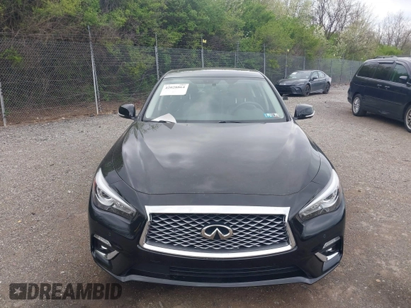 2022 Infiniti Q50 Luxe with VIN JN1EV7BRXNM342313, listed as a IAAI auction lot 42028864 with 28,093 mi miles and . Bid and sale history available at DreamBid. Image 6.